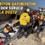 sürücü kanala düştü