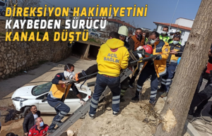 sürücü kanala düştü