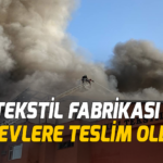 Tekstil fabrikası alevlere teslim oldu