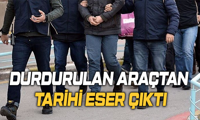 araçtan onlarca tarihi eser çıktı