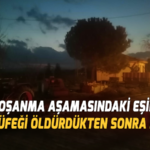 eşini av tüfeği öldürdükten sonra kaçtı
