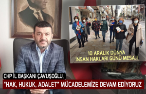 10 Aralık Dünya İnsan Hakları Günü mesajı