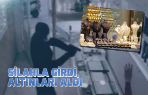 Silahla girdi altınları