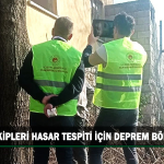 Denizli ekipleri hasar tespiti için deprem bölgesinde
