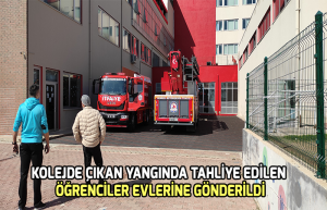 Kolejde çıkan yangında tahliye edilen öğrenciler evlerine gönderildi