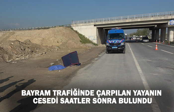 Bayram trafiğinde çarpılan yayanın cesedi saatler sonra bulundu