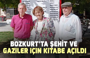 Bozkurt’ta şehit ve gaziler için kitabe açıldı