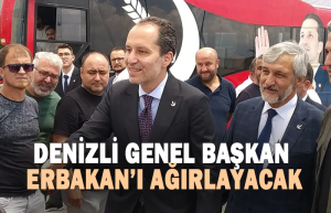 Denizli genel başkan Erbakan’ı