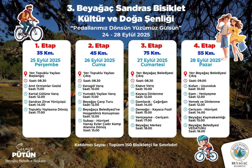 Beyağaç Sandras’ta Bisiklet ve Doğa Şenliği