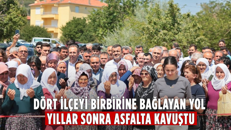 Dört İlçeyi Bağlayan Yol Asfalta Kavuştu
