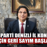 Yeni Parti Denizli İl Kongresi İçin Geri Sayım Başladı